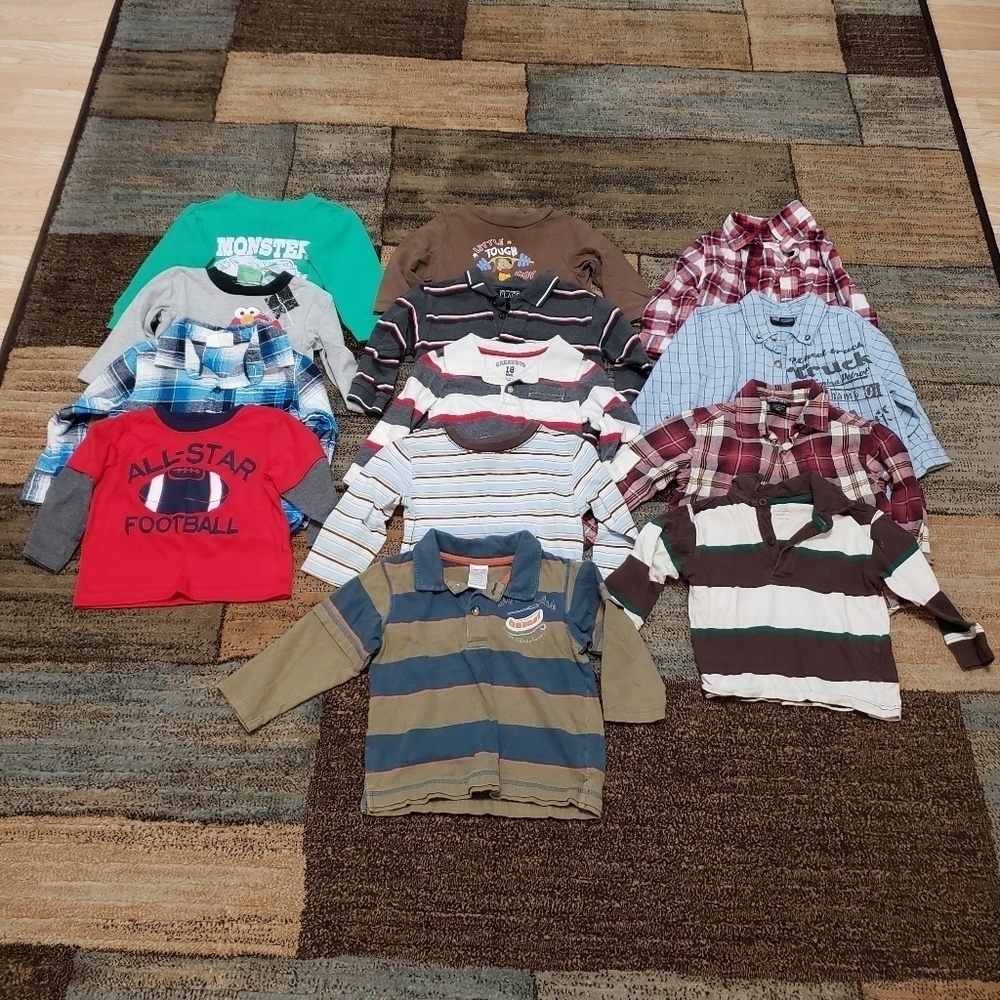 Baby boys size 18M long sleeve shirt bundle of 13